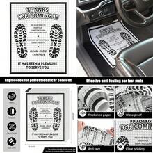 100 Pcs White Paper Floor Mats For Cars 16x20 Disposable Auto Floor Pads Made Of Kraft Paper Waterproof Thank You Car Mats For Car Detailing Dealership Automotive Supplies Gift - 白色100件 - 查看 1
