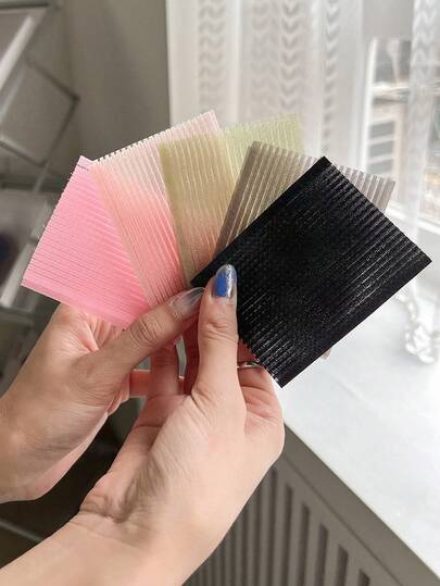 10pcs Self-Adhesive Hair Styling Stickers, Painless Hook And Loop Hair Accessories