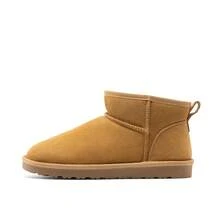 Men's Winter Boots Cozy Suede Leather Warm Fuzzy Lining Outdoor Comfort Cold Weather Casual - Maroon - View 10