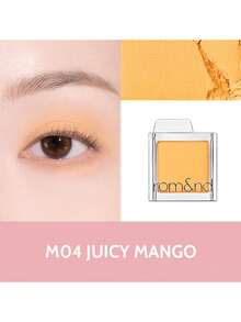 Rom&nd Romand Slide In Single M04 JUICY MANGO, Smooth And Easy To Apply Powder, Creates A Lightweight And Natural Makeup Look, Non-Powdery, Long-Lasting And Smudge-Proof. Fashionable And Portable Slide-Open Compact Packaging, Ideal For Travel. Korean Cosmetics | K-Beauty | 1.8g / 0.06 Oz - M04 JUICY MANGO - 查看 6
