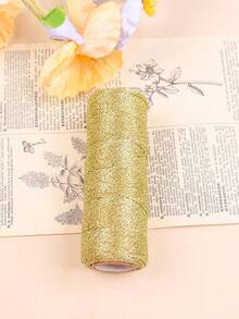 1卷100米圣诞装饰金属线，1毫米金色金属丝绳，礼品包装线，DIY首饰线，圣诞装饰绳