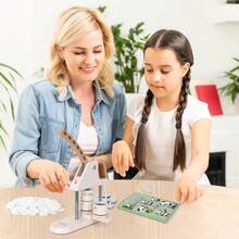 Button Maker, 25+32+58 Mm Button Maker, Badge Punch Set With 300 High-Quality Free Button Parts, Badge Maker DIY Gifts Pin Maker With Shapes & Round Paper Cutter For People - trắng - Xem 5