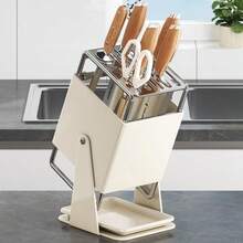 Universal Knife Block Holder Without Knives,Knife Storage With Slots For Scissors And Sharpening Rod, Knife Holder Storage For Countertop, Stainless Kitchen Knife Holder For Easy Clean - Multicolor - View 10