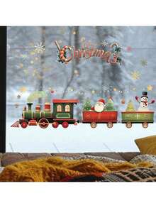 1 miếng dán cửa sổ hình ông già Noel, người tuyết, ông già Noel, người tuyết, trẻ em, trẻ sơ sinh, trẻ em, người lớn kích thước 40cm*20cm - Nhiều màu - Xem 7