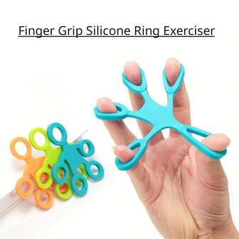 1/3 Piece Finger Grip Silicone Ring Exerciser, 3-Level Silicone Finger Resistance Bands, Portable Hand Exerciser For Hand Strength Enhancement And Flexibility Training, No Electricity Required