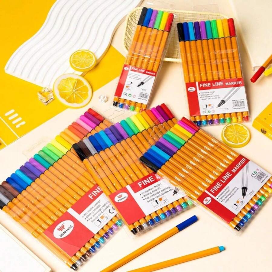 12 To 120 Colors Fine Point Pens 0.4mm - 多色±12 核 - 查看 1