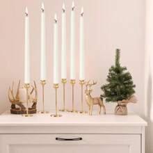 6 Pack White Dripless Unscented Taper Candles - 10 Inch Candle Sticks Long Burning 8 Hours - For Candlesticks, Weddings, Dinner, Parties, Vigil, Advent, Christmas, Than1ks 1giving{Inchcolor_nameinch:InchWhiteinch,Inchsize_nameinch:Inch12Inch-6Countinch} - 白色的 - 查看 7
