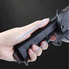 " Soplador manual para barbacoa Herramienta especializada para barbacoas Herramienta de encendido manual para hornillos de barbacoa Accesorios para barbacoas de carbón" - Negro - Ver 3