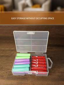 1PC AA/AAA Battery Storage Box Transparent Battery Storage Box Can Accommodate 24 AA Batteries Or 24 AAA Batteries