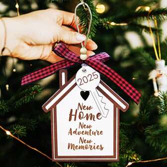Our First Christmas Wooden Key Decoration, Desktop And Wall Decoration For Our New Home In 2025, Suitable For Home, Party, Wedding, Garden, Tree Decoration, Perfect Home Gift, Holiday Gift, Commemorative Gift
