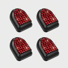 4 قطع من خطاطيف السيارة الصغيرة متعددة الوظائف المزينة بالكريستال والراين ستون، خطاطيف لتعليق المفاتيح والكابلات والأقنعة على لوحة القيادة، ديكور داخلي للسيارة، لون أبيض