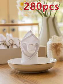 2/6/12/280pcs European Simple Solid Color Wrinkle-Resistant Breathable Wipe Cloth, Napkin, Placemat For Wedding Party Hotel Banquet Restaurant Kitchen Food Dining Table Decor - Multicolor - View 17