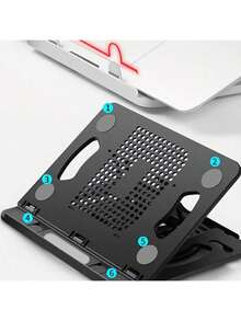 Giá đỡ laptop và máy tính bảng điều chỉnh 360° tiện dụng - Giá đỡ chống trượt có thể gập lại, tản nhiệt tốt, phù hợp cho máy tính bảng/laptop/điện thoại - Phiên bản xuyên biên giới - Nhiều màu - Xem 6