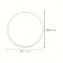 5/10/20pcs 2.4/3.3/3.9 Inch Handmade White Plastic Round Rings, DIY Crafts, Baby Shower Party Favors