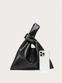 Vintage Taschen, Damen Handtaschen, Neuheiten Tasche, Weihnachtstaschen, Geschenke für Frauen, elegante Damen Geldbörse, Herbst & Winter, geknotete Handgelenktasche, Dreieck Tasche, Weste Rucksack, Damen Shopper, geeignet für den täglichen Gebrauch, Einkaufen, Ausflüge - Schwarz - Übersicht 3
