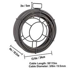 Drain Cleaning Cable 75 Feet X 1/2 Inch Solid Core Cable Sewer Cable Drain Auger Cable Cleaner Snake Clog Pipe Drain Cleaning Cable Sewer Drain Auger Snake Pipe - 75 英尺 x 1/2 英寸 - 查看 10