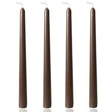 10 Inch Brown Taper Candles,Set Of 4 Tapered Candle, Tall Candlesticks,Conical Stick Candles,Less,For Home Dinner, Party, Wedding, Halloween, Christmas (Brown, 10inch){Inchcolor_nameinch:InchBrowninch,Inchsize_nameinch:Inch10inchinch} - Cokelat - View 1
