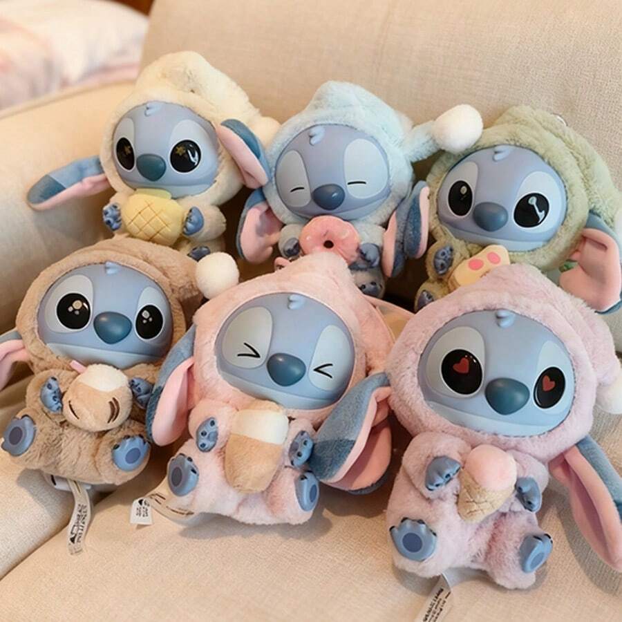 1个/2个史迪奇“咬一口”系列神秘盲盒吊坠，毛绒玩具，毛绒盲盒，毛绒史迪奇，万圣节礼物，感恩节礼物，圣诞节礼物，返校季礼物，万圣节礼物