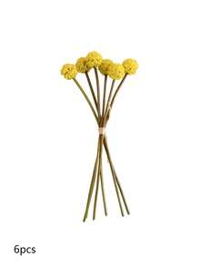 Hoa bồ công anh nhân tạo, Cây hoa bồ công anh nhân tạo dạng bóng, Hoa cúc bóng nhân tạo, Cây bụi hoa nhựa Cỏ giả trang trí tiệc cưới trong nhà ngoài trời tại nhà, sân vườn, ban công, trung tâm tiệc cưới tại nhà, văn phòng, quán cà phê - Màu vàng - Xem 10