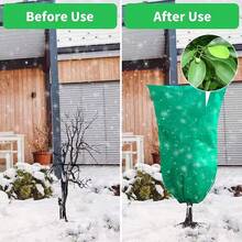 Winter Plant Protection Cover, Thickened Non-Woven Fabric With Drawstring And Zipper, Dust-Proof And Warm, Frost Protection - Multicolor - View 9