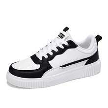 For Everyday Comfort Womens Shoes Color Block Casual Sports Lightweight And Breathable Spring Autumn Chunky Shoes Tennis White Shoes Sneakers Outdoor Office Work Walking Travel Sport - Đen và trắng - Xem 4