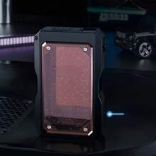 1pc 20-Slot Black Cigarette Case With Sliding Cover - Durable Medium Plastic Design, Versatile - Perfect Birthday Or Business Gift For Men, Men's Present | Modern Cigarette Holder | Visible Content Design