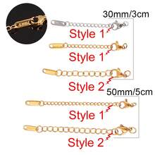 10个不锈钢龙虾扣连接器，用于DIY珠宝制作，5厘米几何心形尾链 - 龍蝦扣尾鏈 - 查看 2