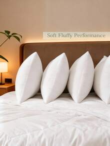 2个装硅胶填充装饰枕芯 – 30x50厘米（250克）/ 40x40厘米（290克）/ 45x45厘米（400克）/ 60x60厘米（710克） – 柔软Tela面料，持久耐用且卫生的填充物 – 土耳其制造 - 白色 - 查看 3