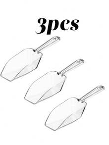 1/2/3pcs Transparent Plastic Ice Scoop, Multi-Function Refrigerator Ice Tray Scoop, Multi-Purpose Kitchen Scoop, Ice Scoop Bath Scoop, Food Candy Sugar Scoop, Frosted Transparent Ice Scoop, Milk Tea Shop Kitchen Grain Ice Scoop - Multicolor - View 20