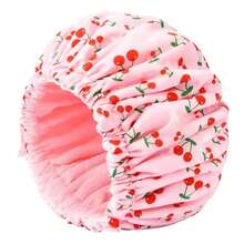 Gorro de ducha impermeable 3 en 1 para mujer, gorro de baño de pelo de fibra ultrafina absorbente de poliéster ajustable, gorro para dormir LZMR - 1 pieza rosa - Ver 7