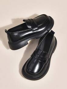 Kids Loafers Shoes Boys Girls Classic Slip On Dress Shoes Thick Sole School Uniform Flats