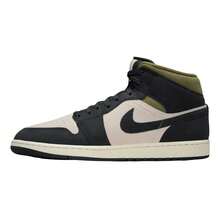 Nike Air Jordan 1 Mid SE Off Noir Medium Olive HV4091-102 Men Fashion Sneakers New - Off Noir 中等橄欖 - 查看 3