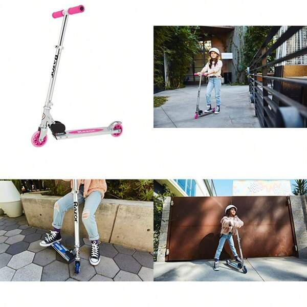 A Kick Scooter For Lightweight Foldable Aluminum Frame And Adjustable Handlebars