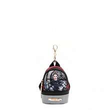 Llavero/Monedero mini Mochila NicoleLee Print Moda - Gris - Ver 1