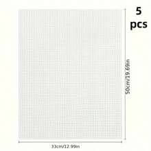 5 件 33x50cm 塑料网 用于钩针和缝纫工艺品的塑料网 DIY 手工缝纫配件礼品 免费裁剪设计 塑料网袋钩针衬里网 - 白色大孔網--5pcs - 查看 11