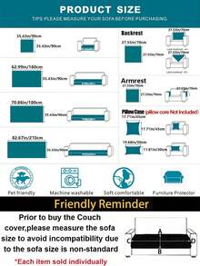 1件装自然灵感直边沙发套，宠物友好，防滑防刮，可机洗，耐用防褪色，全覆盖防滑耐磨，适用于单人/双人/三人/四人沙发，客厅和卧室适用 - 灰色 - 查看 2
