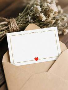 50 tấm thiệp hình trái tim trắng, thiệp bỏ túi, thích hợp cho Ngày Valentine, Đám cưới, Sinh nhật, Kỷ niệm, Ngày lễ, Thẻ quà tặng, Thiệp chúc mừng, Thiệp ví, Danh thiệp, Thiệp trắng, Quà tặng Ngày Nhà giáo - Nhiều màu - Xem 6