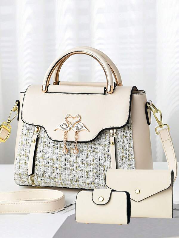 3pcs/Set Women's Shoulder Bag, Fashion Personalized Versatile Handbag, Elegant Crossbody Bag