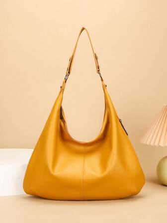 New Soft Leather Women's Bag, Minimalist Casual Shoulder Bag, Ladies Hobo Bag, Minimalist Underarm Bag , Large Capacity Tote Bag For Women, Suitable For Work Commute Shopping Leisure