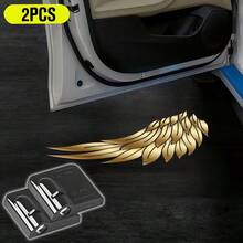 Multi-Pack Car Battery Powered LED Welcome Lights - Universal Car Door Decorative Atmosphere Lights - Suitable As Halloween, Valentine's Day, Thanksgiving, Christmas Gifts - Easy To Install, Personalized And Practical. - Bright Black - View 29