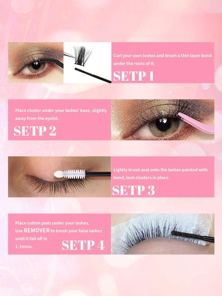 800/720PCS 40Rows Individual Eyelashes Book Large Capacity 9-16mm Mixed Length Cluster Eyelashes For Beginner DIY At Home Eyelashes Extensions Set Lash Clusters, Eyelash Clusters, Individual Eyelashes, Lashes, Fake Lashes - Multicolor - View 9