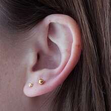 耳洞穿刺套装，一次性耳洞穿刺枪配3mm球形耳钉，男女通用，家用自助穿耳套装 - 白色 - 查看 7