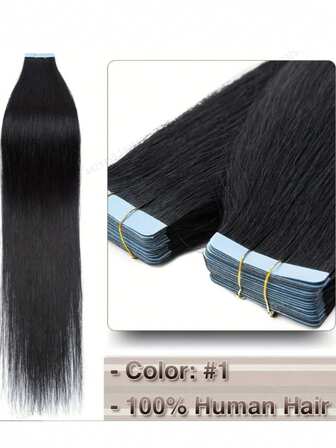 胶带式接发，真人发，20片/包，Remy直发，隐形胶带接发，适合女性