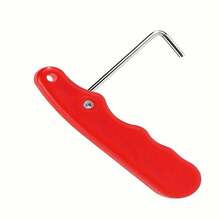 滑冰鞋鞋带钩拉紧器（带手柄） - 耐用不锈钢折叠式鞋带紧固器，适用于冰球、轮滑，便携易收纳