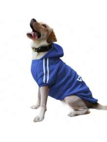 1pc Pet Hooded Sweatshirt, Suitable For Small, Medium And Large Dogs And Cats - Royal Blue - View 18