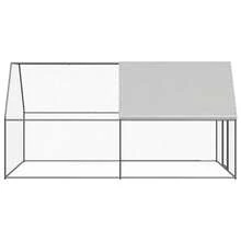 vidaXL Outdoor-Hühnerkäfig 2x4x2 M Verzinkter Stahl - Argento - Visualizzare 3