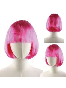这款活力四射的波波头短假发，大胆前卫的彩色短假发，时尚的派对发型，适合女性，一年四季皆宜。它完美适用于圣诞派对、角色扮演、节日、生日、音乐节、聚会以及日常穿搭。它适合所有年龄段，也非常适合搭配其他节日服装。 - 彩色 - 查看 7