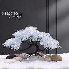 16-25厘米逼真粉色陶瓷盆景树，适用于水族馆装饰、玻璃容器、室内使用 - 彩色 - 查看 9