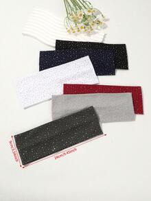 1件复古水钻芙蓉花发带，时尚女士运动发带，时尚运动头巾发饰，秋冬度假装扮时尚发带，优雅围巾女士头巾柔软头巾 - 彩色 - 查看 8