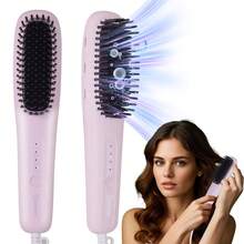 Hatteker Design Portable Electric Straightener Comb Hair Straightener Brush Hot Comb Brush - EU C Type Plug(220-240V) - View 12